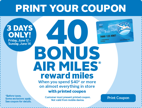 40 Bonus Air Miles