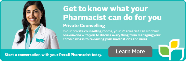 Private counselling with your Rexall Pharmacist.